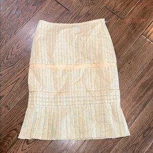 Tibi green dainty feminine Knee-Length Pencil Skirt with Pleated Tiers size 2